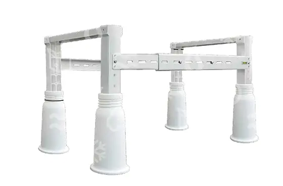 konzole montovaná střešní, 180 kg, pro rovné střechy, 450x600-800x350-500 mm, NICCONS
